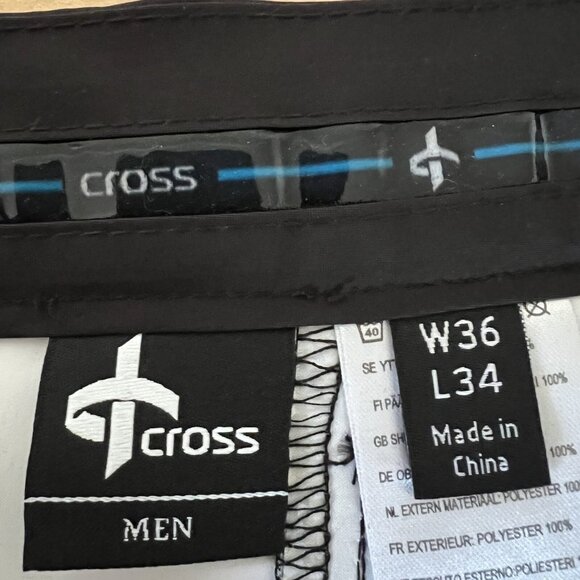 NEW Cross Men Range Pants 36x34 Black/White Regular Fit Stretch Wind Protection - Picture 5 of 13